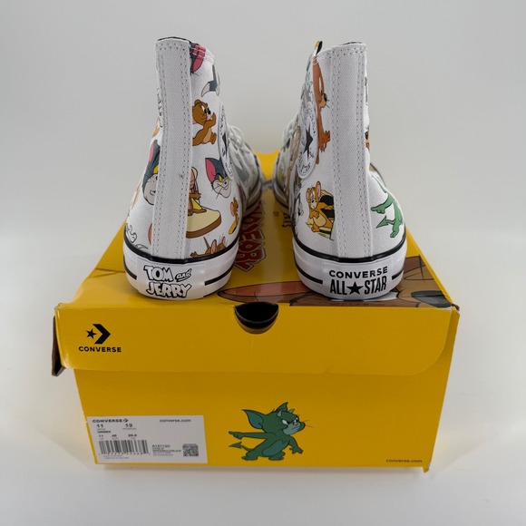 Converse x Tom & Jerry Shoes Mens US 10.5 White Chuck Taylor All Star Hi A15112C - Picture 6 of 11